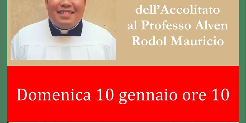 Conferimento dell'Accolitato al Professo Alven Rodol Mauricio 