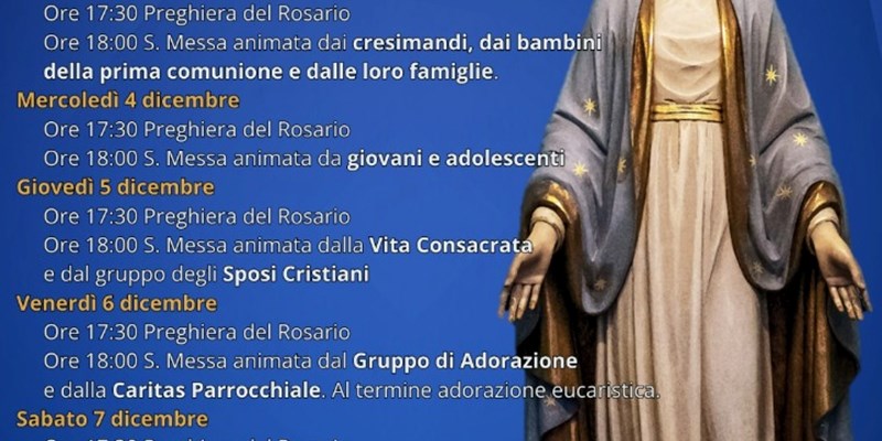 8 Dicembre 2024 - Festa dell'Immacolata
