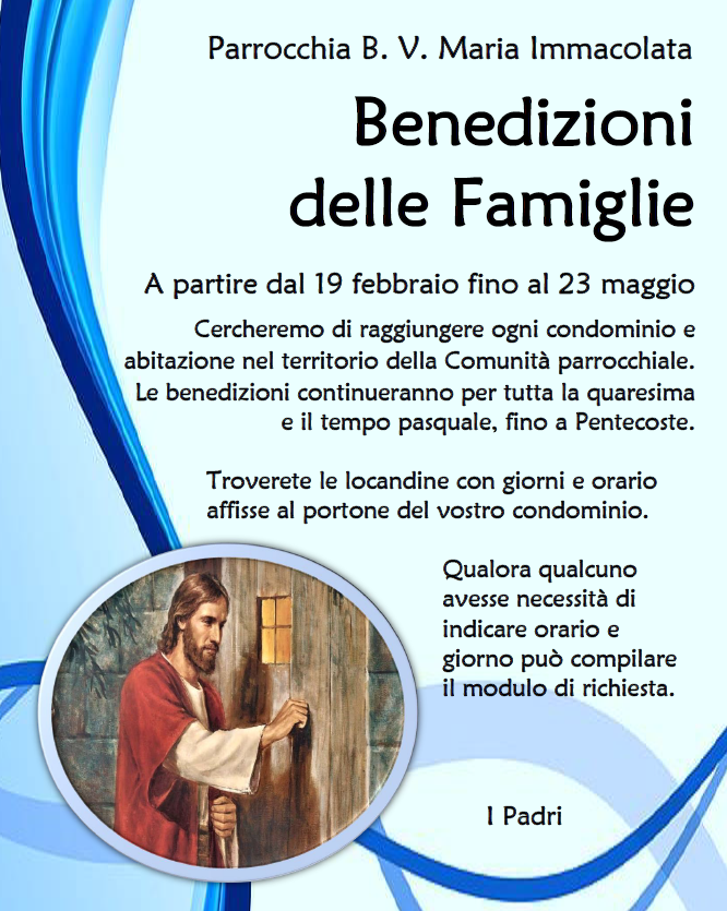 Benedizioni delle famiglie 2026